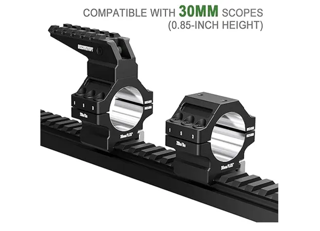 Кільця Discovery Optics 7075 Heavy Duty (30 мм) Low на Picatinny з рівнем Фото 2